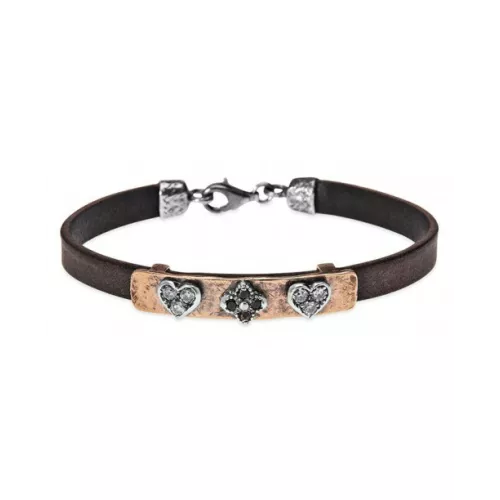 Polsera Platadepalo plata bronze zircon - CB137C