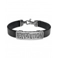 Pulsera Platadepalo plata cuero - MB54C Pulsera Platadepalo plata cuero - MB54C