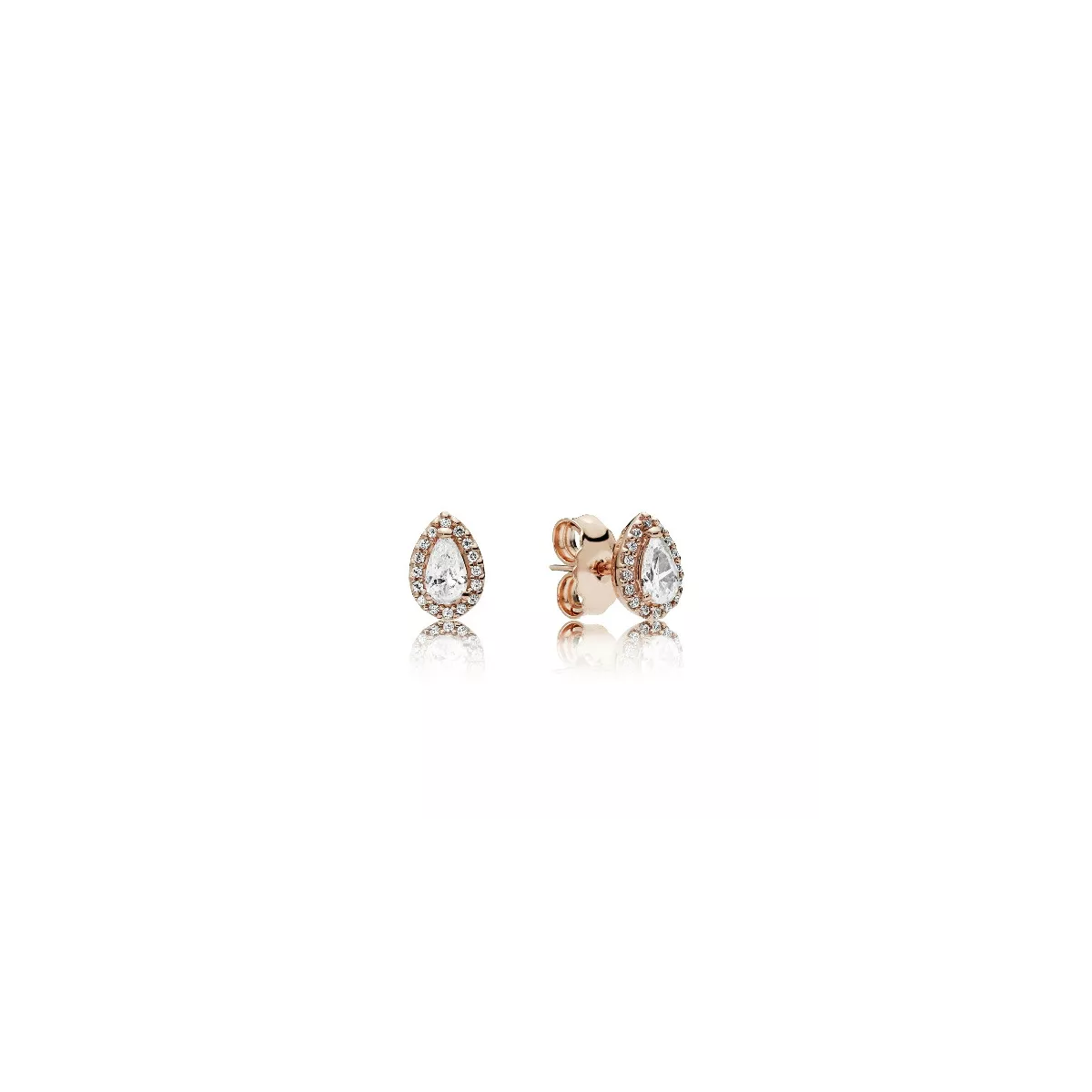 Pendientes plata rose pandora circonita lagrima - 286252CZ