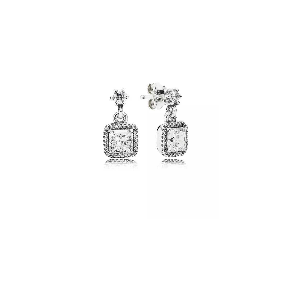 Pendientes plata circon - 290593CZ