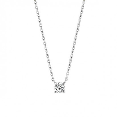 Colgante ti sento plata circon 42cm - 3894ZI/42