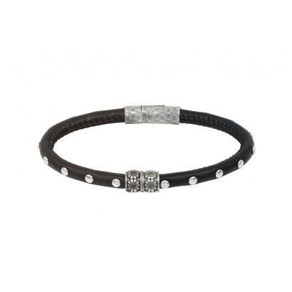 Polsera Sunfield plata cuir - PU061907