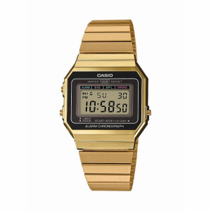 Reloj Casio digital cadena chapada - A700WEG-9AEF