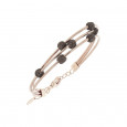 Pulsera Pesavento plata rose y marron - WDNAB254