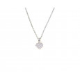 Colgante oro blanco 18k corazon brill.y cadena  - 501532C Colgante oro blanco 18k corazon brill.y cadena  - 501532C