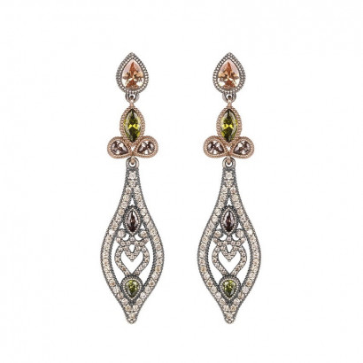 Arracades Sunfield plata peridot i citri - PE062050