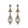 Pendientes Sunfield plata peridoto y citrino - PE062050