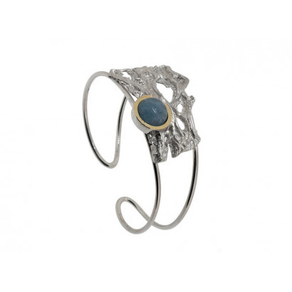 Polsera Miquel Sarda plata or aigua marina - P18466