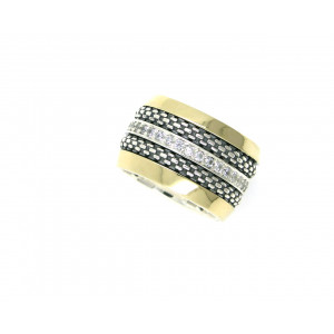 Anillo G.Styliano plata oro circon - AR65