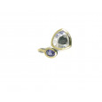 Anillo G.Styliano plata oro iolita cristal de roca - ASP1377 Anillo G.Styliano plata oro iolita cristal de roca - ASP1377