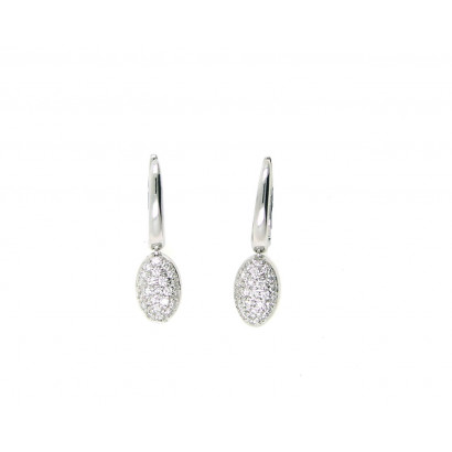 Arracades or blanc 18kts brill-0.38k - V-3066/P