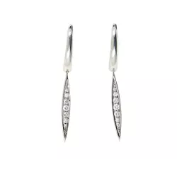 Pendientes oro blanco 18kltes brillantes 0.20k - V-3211/P
