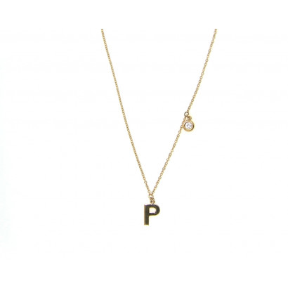 Penjoll or rosa 18kts lletra P brill. - V-2969/C/BTE