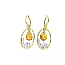 Arracades or groc 18klts brill.citri - P-20727