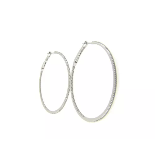 Pendientes oro blanco 18kltes brillantes - P-21693