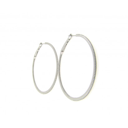 Arracades or blanc 18klts brillants - P-21693