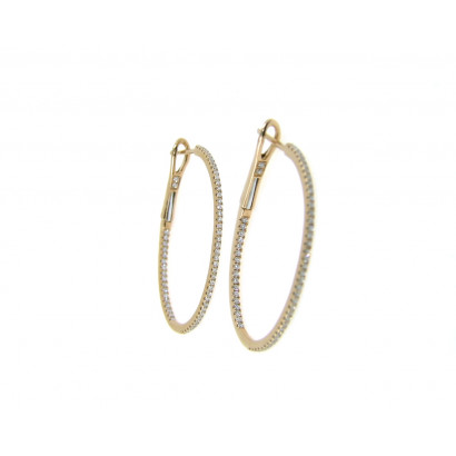 Arracades or rosa 18klts brillants - P-21695