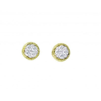 Arracades or groc-or blanc brillants - P-21420B