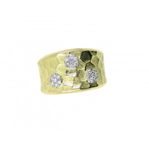 Anillo oro amarillo 18kltes 3 p.b brillantes - RMS-036