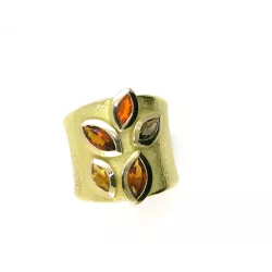 Anell or groc 18klts citri quars fume - RMS-085