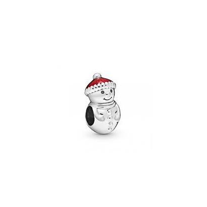 Charm Pandora plata  ninot de neu esmalt vermell - 798478C01