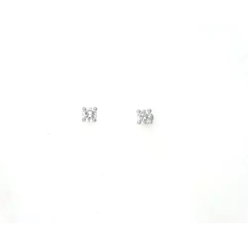 Arracades or blanc i brillants 0,28k - BR1659-6P