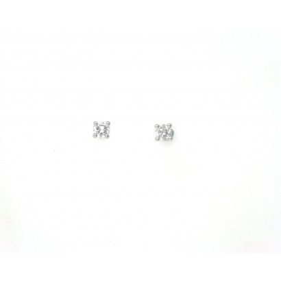 Arracades or blanc i brillants 0,28k - BR1659-6P
