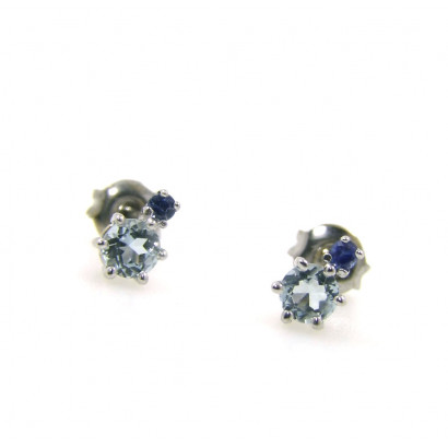 Arracades or blanc safir i aiguamarina - 02-183894/1