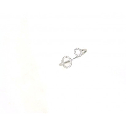 Anell or blanc i brillants - 90817E/001