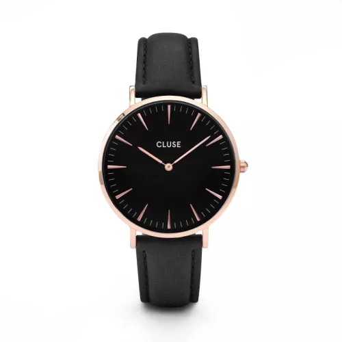 Reloj La Boheme 38mm rose correa piel negra - CW0101201011
