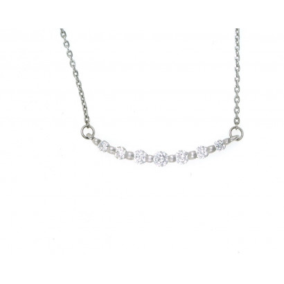 Collar oro blanco brillantes 0,23k - B97