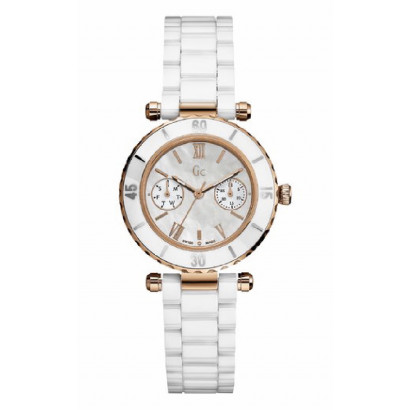Reloj gc swiss señora cobre ceramica blanca - 42004L1
