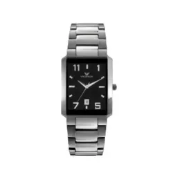 Reloj viceroy cuadrado esfera negra cadena acero - 47569-55