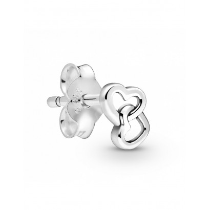 Arracada Pandora Me dos cors plata - 298543C00