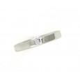 Anillo oro blanco 18kplano 3mm 1 brillante - AL014B Anillo oro blanco 18kplano 3mm 1 brillante - AL014B