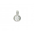 Colgante oro blanco 18ktes redondo 1 bri-0.30k - 22445-V