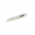 Anillo oro blanco 18k atmetllat 2.7mm 1 brillante - AL0128B Anillo oro blanco 18k atmetllat 2.7mm 1 brillante - AL0128B