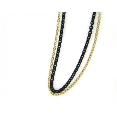 Cadena oro amarillo 18kts y cadena acero 42cm - 10871