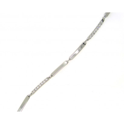 Polsera or blanc 18k brillants 0.42k - PU-02