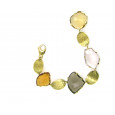 Polsera or groc 18k citri, quartz rosa i fume - PU-40010