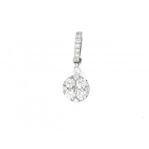Colgante oro blanco 18k brillantes 0.30k - C-26910