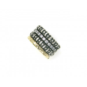 Anillo G.Styliano plata oro y circon - AR13