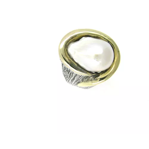 Anillo G.Styliano plata oro perla - ASP712