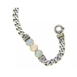 Pulsera G.Styliano plata oro berilos - PSP1322
