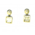 Pendientes G.Styliano plata oro golden cuarzo - BSP1096 Pendientes G.Styliano plata oro golden cuarzo - BSP1096