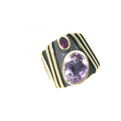 Anell G.Styliano plata or amatista rodolita - ASP1067