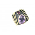 Anillo G.Styliano plata oro amatista rodolita - ASP1067 Anillo G.Styliano plata oro amatista rodolita - ASP1067