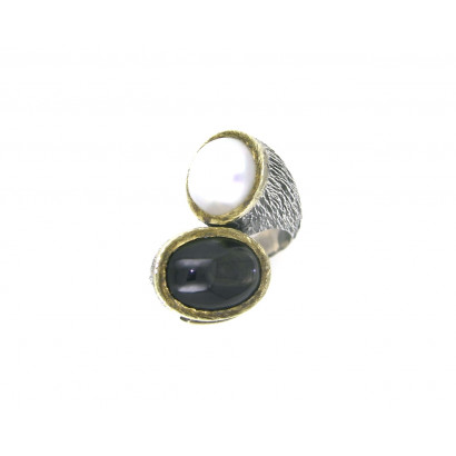 Anillo G.Styliano plata oro perla hyprestena - ASP279/H