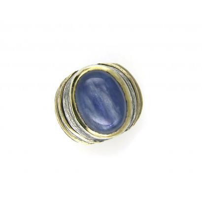 Anillo G.Styliano plata oro cianite  - ASP577