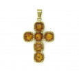 Creu or groc 18klts i ambar - E978-FAAMB Creu or groc 18klts i ambar - E978-FAAMB